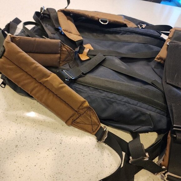 THE NORTH FACE frame back pack BLUE Brown tag USA Vintage 25X22" Size Large - Picture 8 of 9